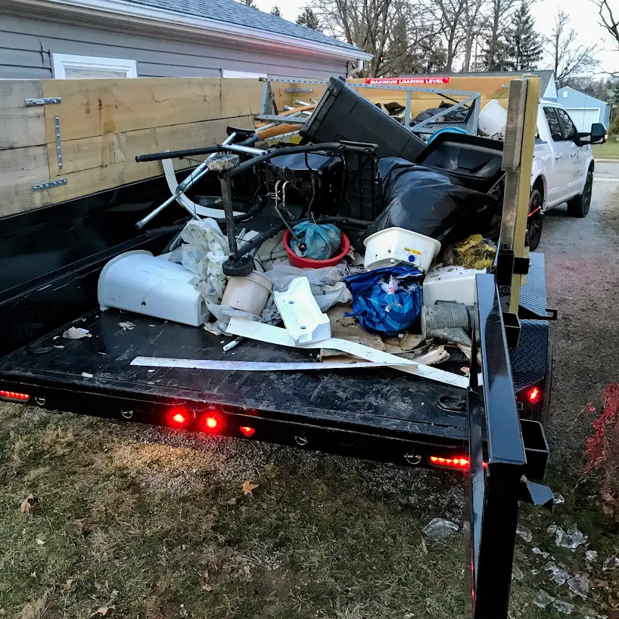 Roll-off dumpster delivered to a residential driveway in Homedale