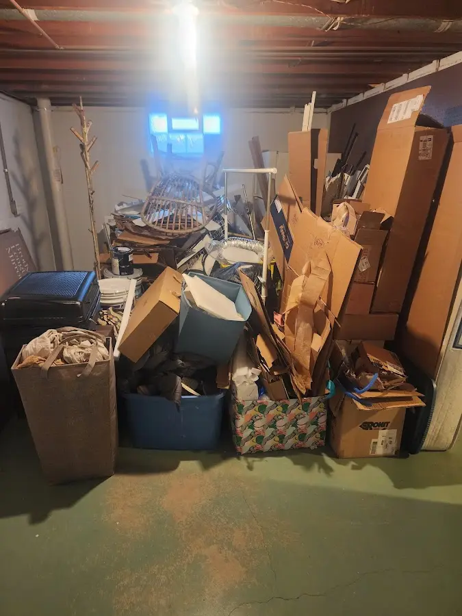 Roll-off dumpster container at job site for 4 Yard Dumpster Rental in Homedale